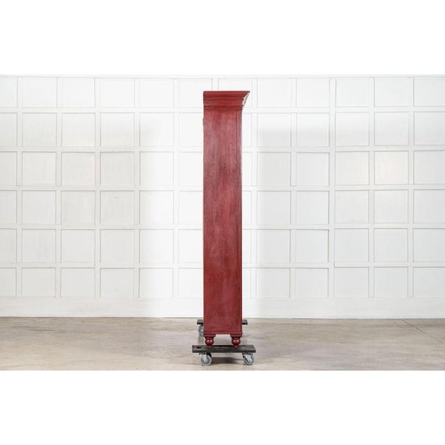 Late 19th Century Large English Glazed Painted Pine Bookcase, 1880s For Sale - Image 5 of 12