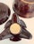 Vintage Mar-Crest Daisy Dot Covered Casserole Pot on Tripod Stand, 3 Pieces For Sale - Image 4 of 7
