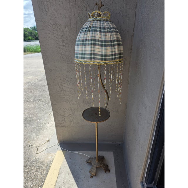 Art Deco Floor Lamp With Round Table Surface For Sale - Image 10 of 11