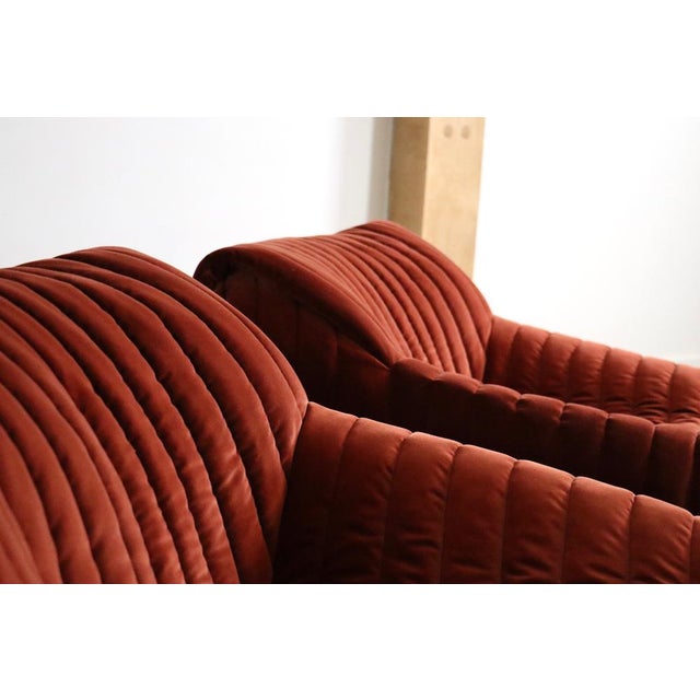 1960s Sandra Lounge Chairs in Velvet by Annie Hieronimus for Cinna, France, 1970s, Set of 2 For Sale - Image 5 of 15