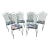Vintage Mid Century Woodard Style Florentine Lattice Pattern Back Iron Patio Dining Chairs-Set of 6 For Sale
