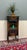 English Antique English Arts & Crafts Oak Leaded Stained Glass Bookcase Cabinet c.1930s For Sale - Image 3 of 17