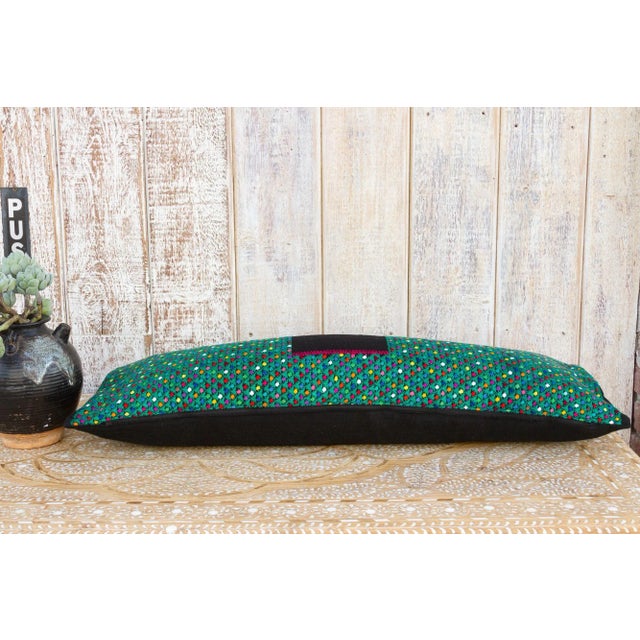 Long Vintage Mayan Brocade Xpiayoc Pillow For Sale In Los Angeles - Image 6 of 8