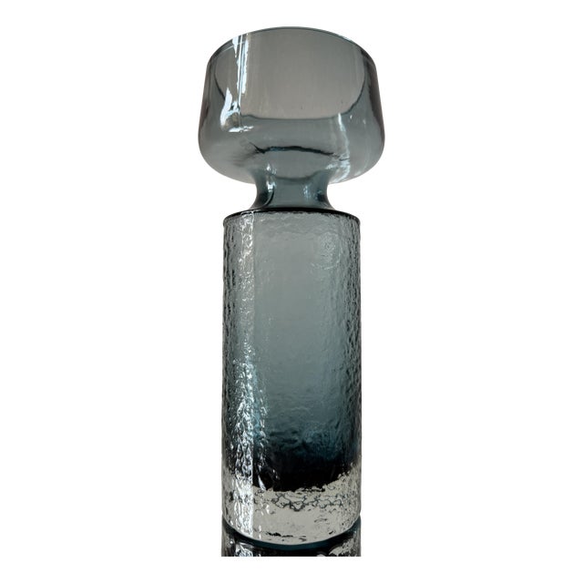 Model 1495 Smoke Blue Safari Vase by Tamara Aladin for Riihimäen Lasi, 1970s For Sale