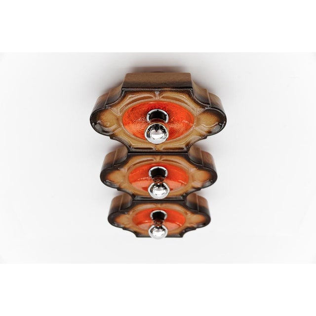 Mid-Century Modern Ceramic Wall Lights, 1960s, Set of 3 For Sale - Image 6 of 14
