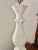 Late 20th Century Tall White Ceramic Pillar Table Lamp For Sale - Image 4 of 7