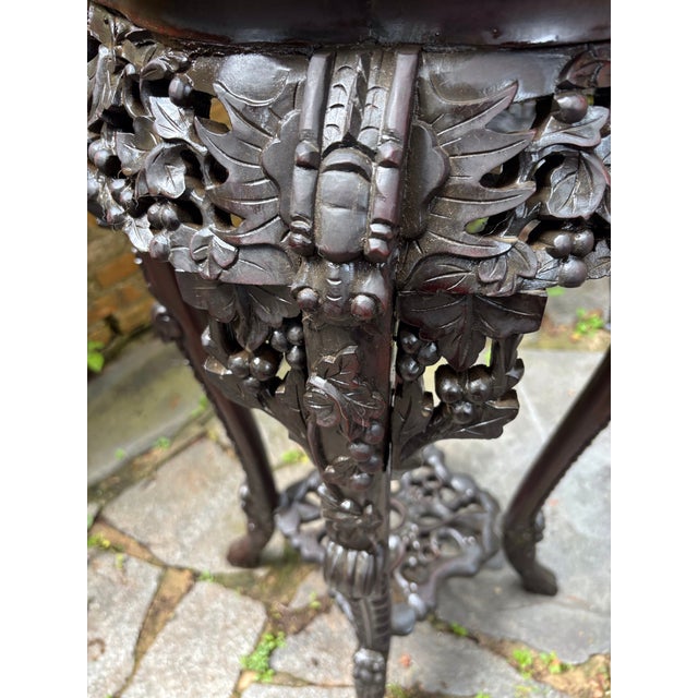 Chinoiserie Chinoiserie Stately Rosewood Plant Stand For Sale - Image 3 of 12