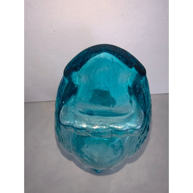 1960s Aqua Glass Vintage Owl Pitcher For Sale In New York - Image 6 of 6