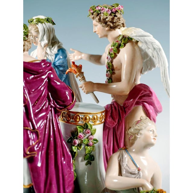 Large Mythological Wedding Group by J. C. Schoenheit for Meissen, 1850s For Sale - Image 10 of 13