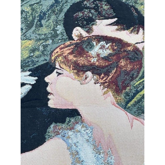 White French Aubusson Style Jacquard Tapestry after A. Renoir, 2000s For Sale - Image 8 of 18