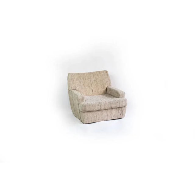 Gray Armchair on Castors, 1980s For Sale - Image 6 of 6