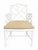Vintage Chinese Chippendale–style faux bamboo armchair featuring an elegant geometric lattice back and coordinating...