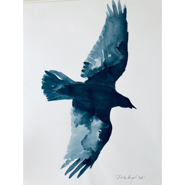 "Flight 8" Framed Contemporary Minimalist Ink on Paper Drawing For Sale - Image 6 of 6