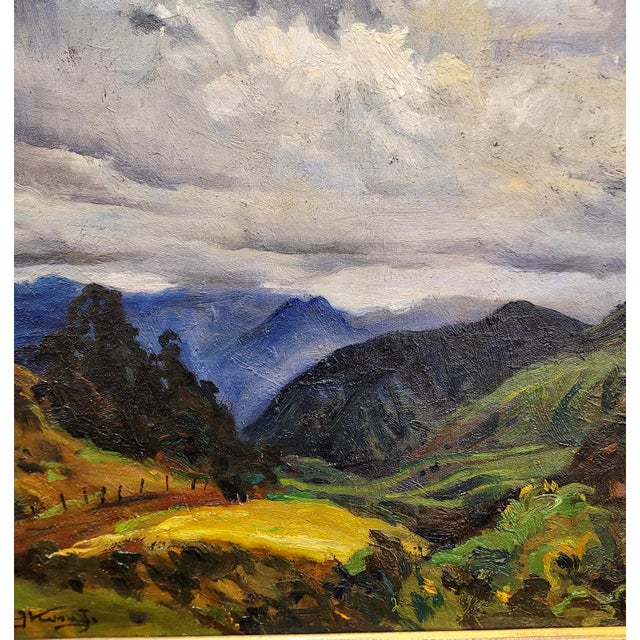 Emil Kosa Jr. - California 1920s Mountain Landscape -Impressionist Oil Painting For Sale - Image 4 of 9