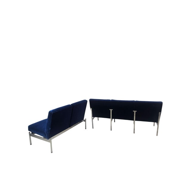 Metal MCM Attributed to Steelcase Sofa Newly Reupholstered For Sale - Image 7 of 7