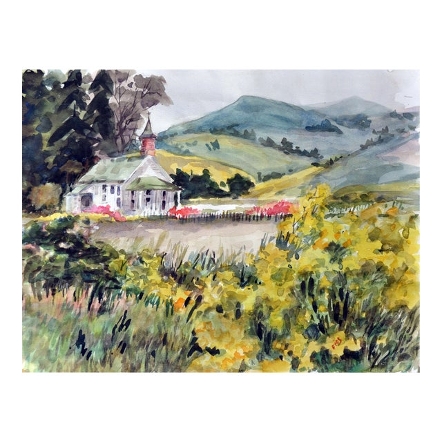 A California Gold Country Church by Gladys Louise Bowman Fies For Sale