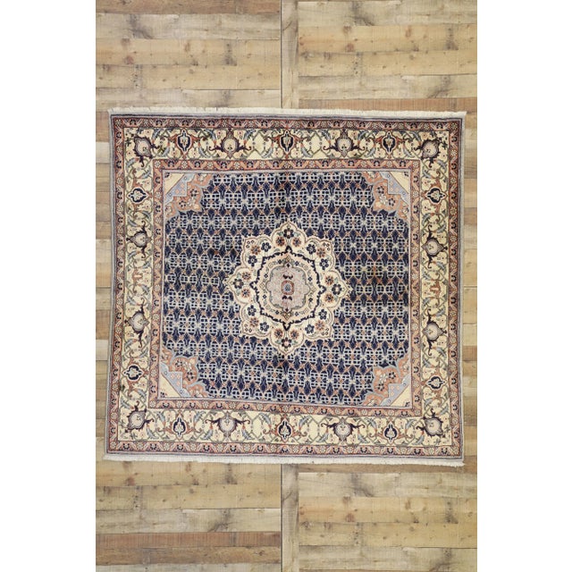 Vintage Persian Bijar Rug - 06'04 x 06'06 For Sale - Image 9 of 11