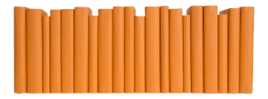 Decorative Books - Tangerine Paper Wrapped Books - Orange Books By The Foot