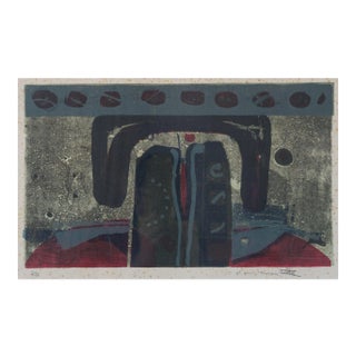 Abstract Composition, 1970s, Etching and Aquatint on Paper, Framed For Sale