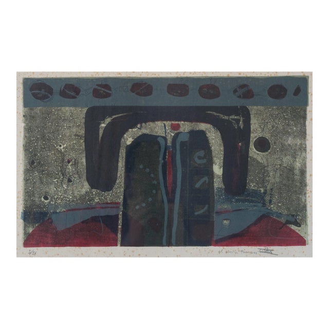 Abstract Composition, 1970s, Etching and Aquatint on Paper, Framed For Sale