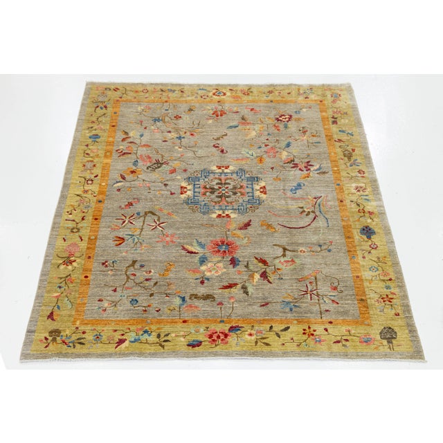 Elevate your space with this hand-knotted wool rug, blending classical Chinese aesthetics with contemporary design. Its...