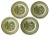 Asparagus Mid 20th Century "The Old Curiosity Shop" Dinner Plates- Set of 4 For Sale - Image 8 of 8