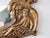 Wood Vintage Rococo Syroco Style Carved Relief Frame Wall Mirrors in Gilt Molded Plaster Native Islander Motif - a Pair For Sale - Image 7 of 12