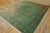 Art Deco 1930s Green Open Floral Antique Chinese Art Deco Carpet 8' 7" X 11' 4" Knotted Pile Wool Rug For Sale - Image 3 of 12