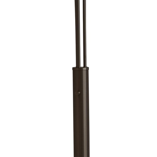Original 1962 Triplet 3 Light Arc Floor Lamp - Black Nickel, Black Marble Base, Dimmer Switch For Sale In Los Angeles - Image 6 of 14