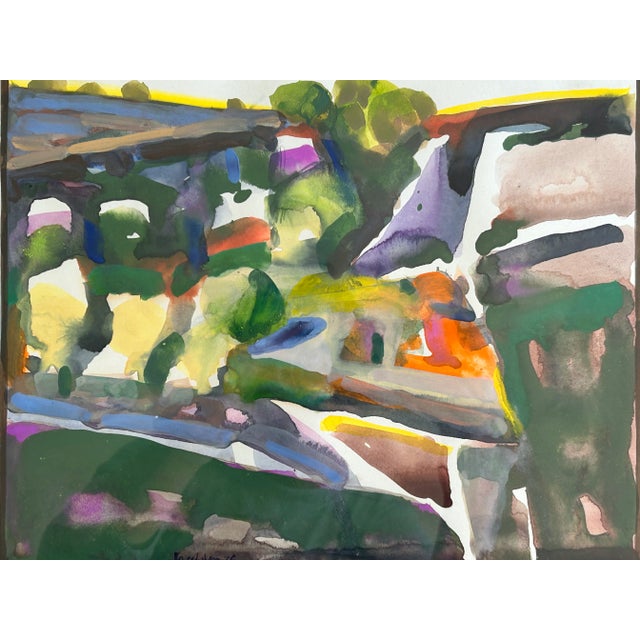 American 1976 Vintage California Watercolor Larry Welden Original Painting For Sale - Image 3 of 9