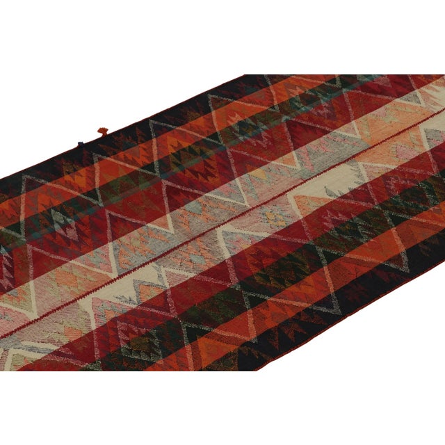 Rug & Kilim Vintage Persian Shiraz Tribal Kilim in Colorful Geometric Patterns - Rug & Kilim For Sale - Image 4 of 7