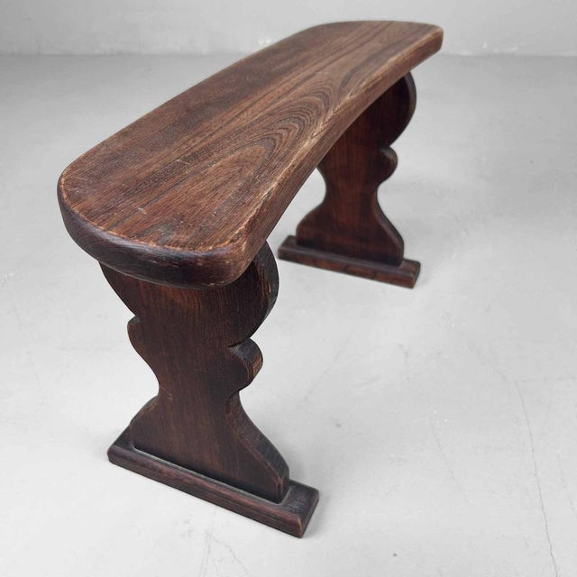 Mid-Century Modern Shōwa Wooden Kyosoku Armrest, Japan, 1960s For Sale - Image 3 of 14