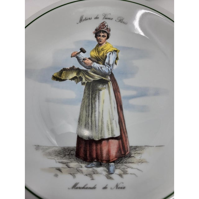 French Porcelain Plates Métiers Du Vieux Paris, Set of 6 For Sale - Image 4 of 9