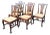 Set 6 Antique Solid Mahogany Chippendale Style Dining Room Chairs, C1900 For Sale