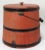 Patent 1885 Antique American Hand Made Pine Sugar Bucket in Original Salmon Color Paint For Sale In Boston - Image 6 of 13