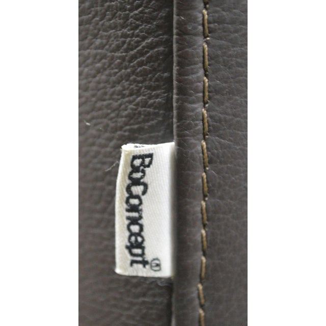 Mid-Century Modern BoConcept Modern Leather Sofa With Ottoman For Sale - Image 3 of 12