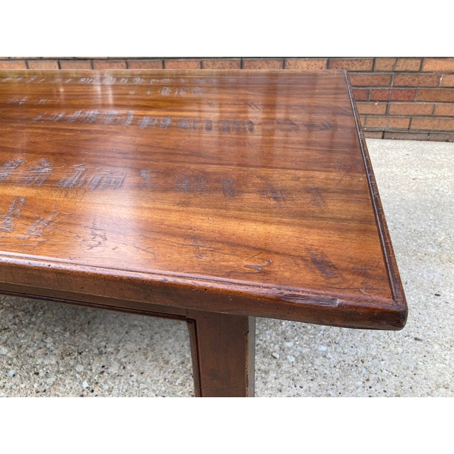 Large Walnut Cocktail Table by Wright Table Company For Sale In Chicago - Image 6 of 12