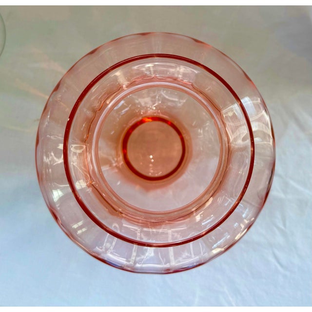 Pink Depression Glass Vase For Sale - Image 10 of 10