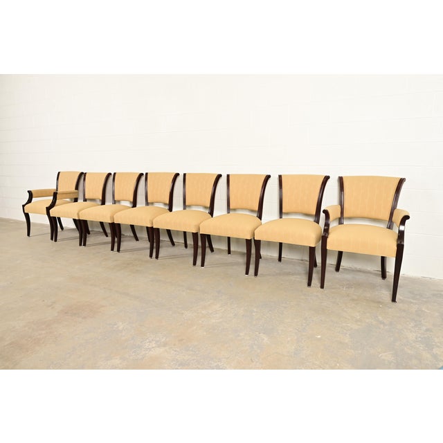 Barbara Barry for Baker Furniture Modern Regency Mahogany Dining Chairs, Set of Eight For Sale - Image 14 of 14