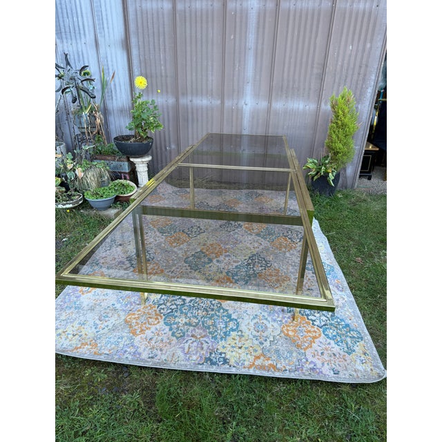 1970s Hollywood Regency Smoked Glass Dining Room Table and Chairs For Sale - Image 9 of 12
