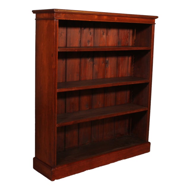 19th Century Mahogany Open Bookcase For Sale