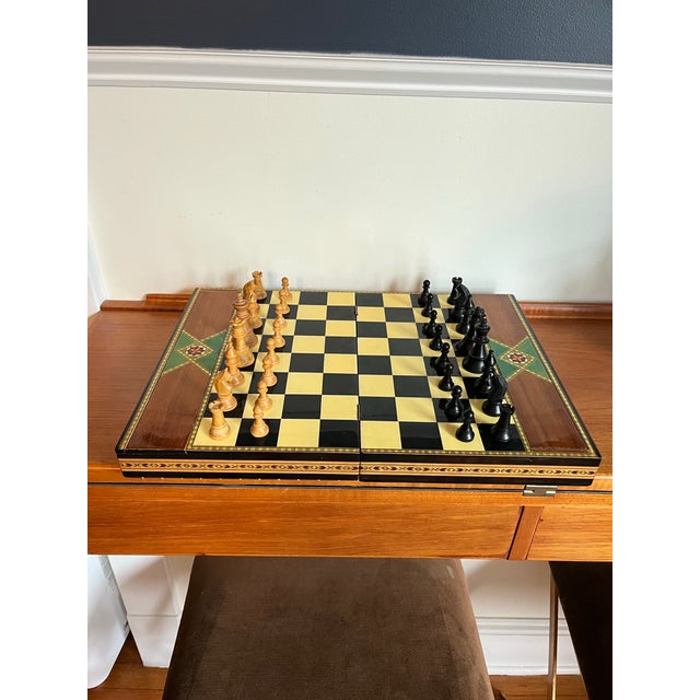 Italian Sorrento Marquetry Folding Chess Game Box With Hidden Drawers For Sale - Image 10 of 10