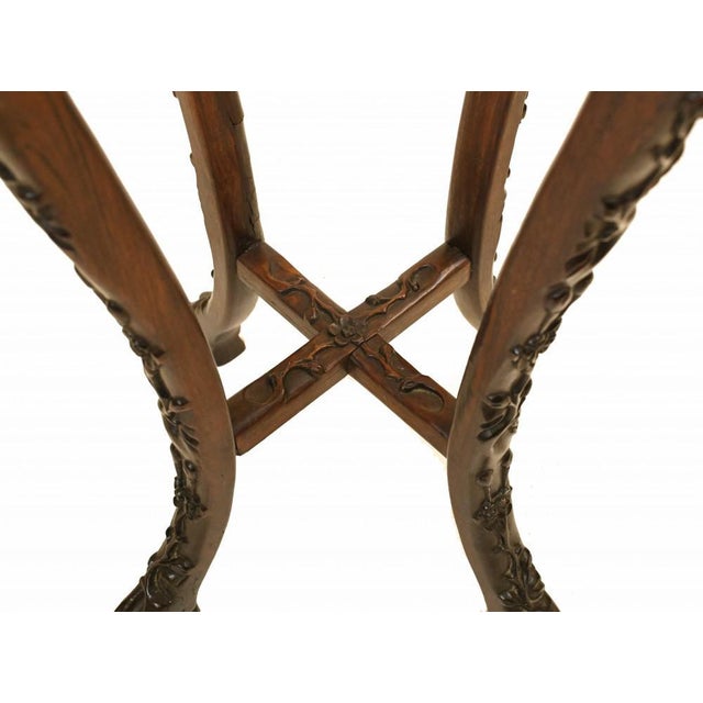 19th Century Antique Chinese Pedestal Stand Table, 1840 For Sale - Image 5 of 7