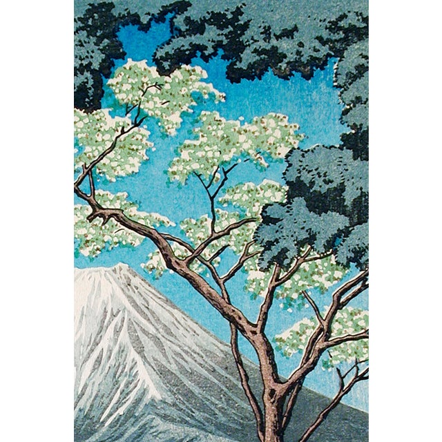 Mount Fuji From Lake Yamanaka, Hiroaki Takahashi, Japanese Shin-Hanga Reproduction Art Print, 24" × 36" For Sale - Image 4 of 6