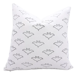 Fabdivine Haunted Harvest Vibes Spooky Elegance Handmade Block Print Pillow Covers for Fall Size-12x20