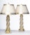 Vintage Murano Gold and White Lamps ..With Gold Flecks - a Pair For Sale - Image 4 of 4