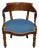 Antique Gondola Armchair in Walnut and Fabric For Sale