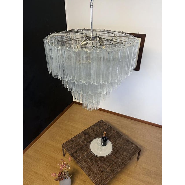 Huge Vintage Murano Glass Tiered Chandelier 78 Glasses, 1990s For Sale - Image 10 of 18