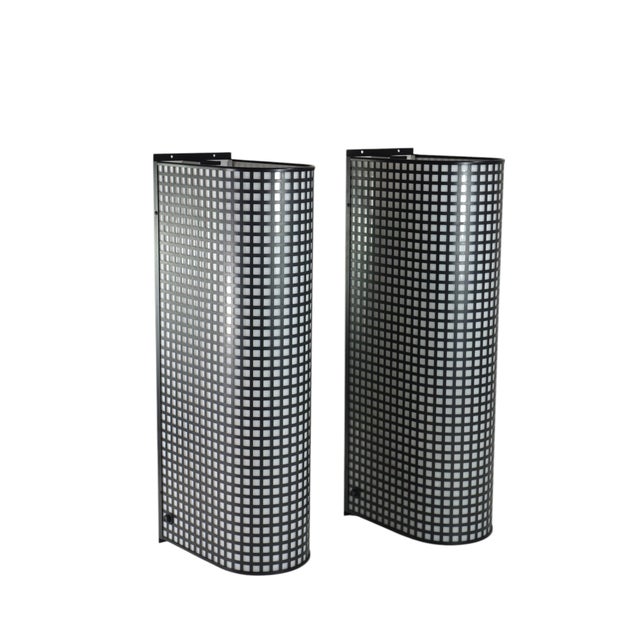 Vintage Italian Black White Wall Lamps, 1980, Set of 2 For Sale - Image 10 of 10