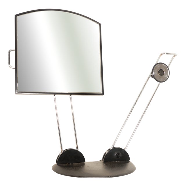 Space Age Table Lamp with Mirror, 1980 For Sale